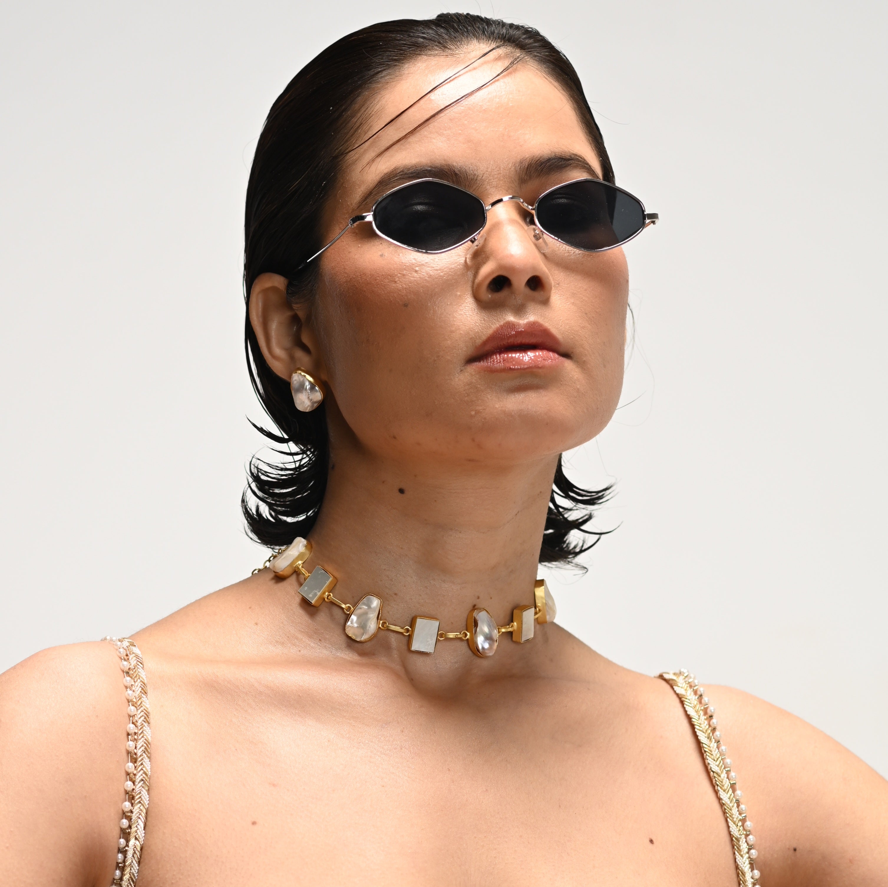 Pearl Chip Necklace Secondary image