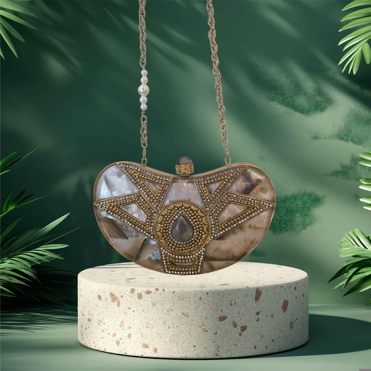 Zeina clutch bag[ Grey]