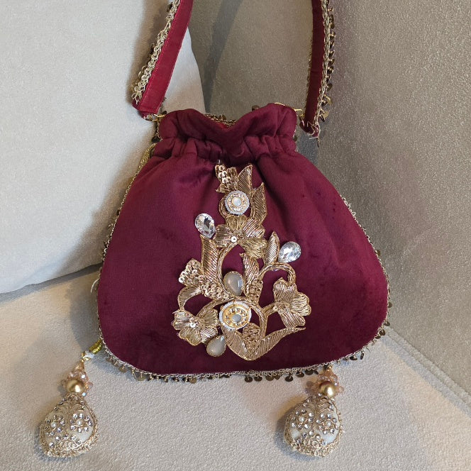 Hafsa potli [Maroon]