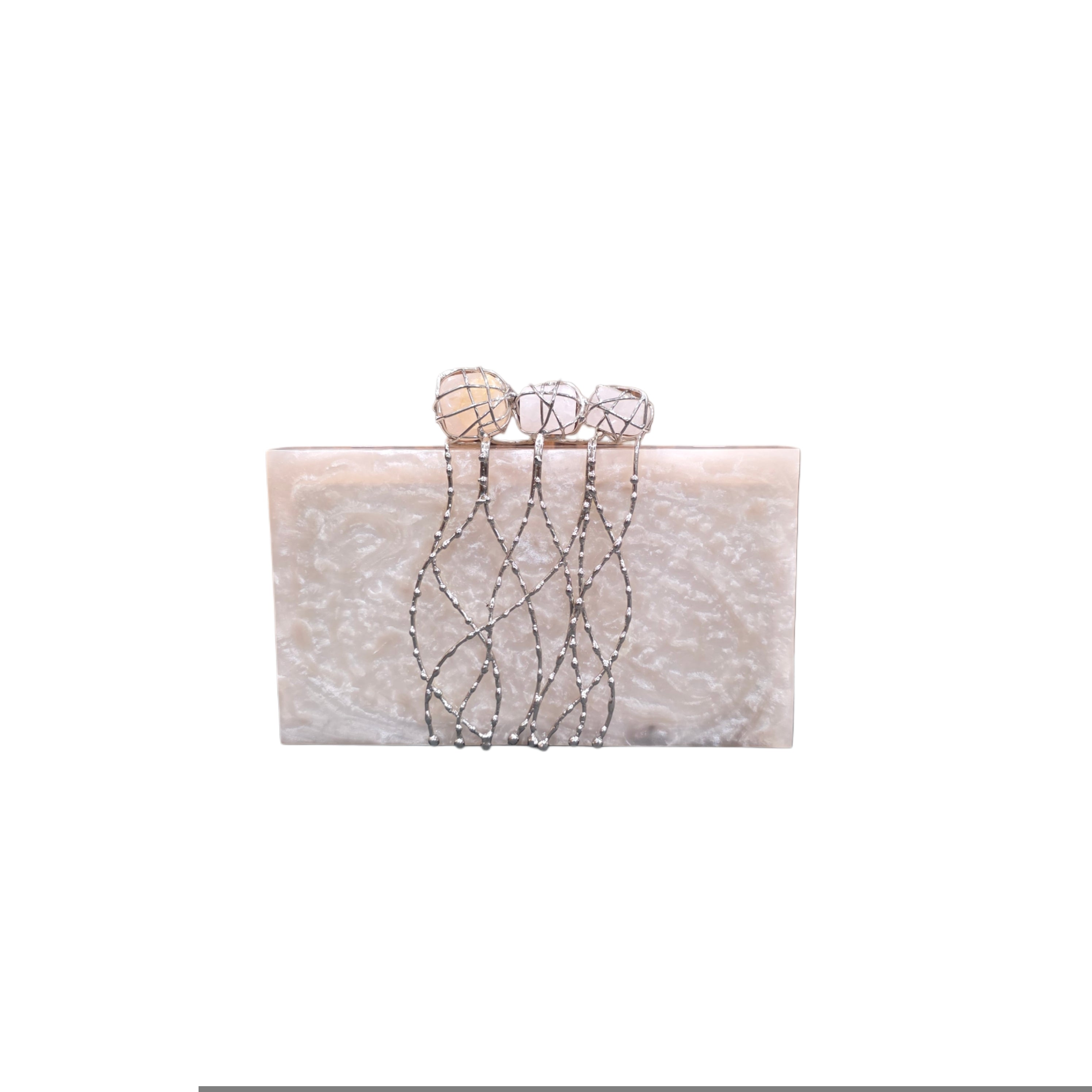 Three Stone Criss Cross Clutch