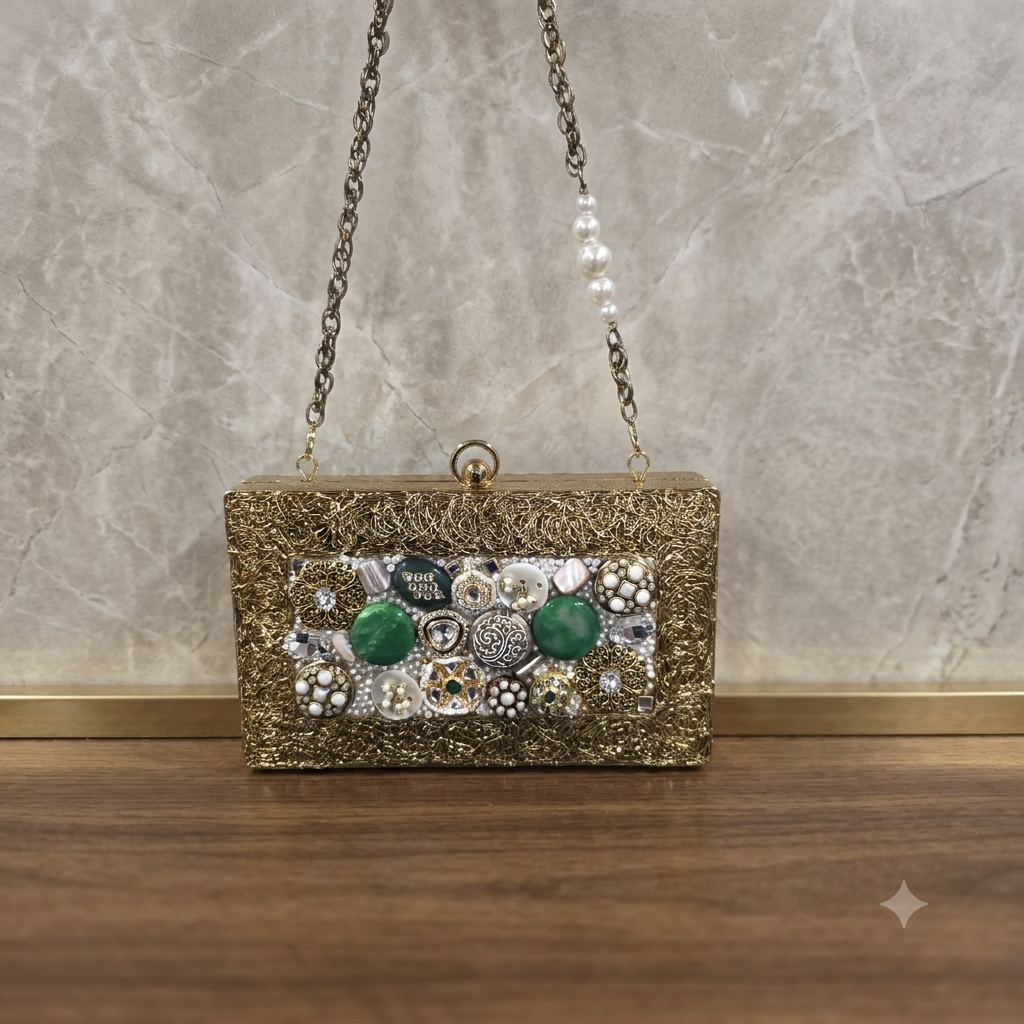 Stone and Kundan Mosaic Bag Main image