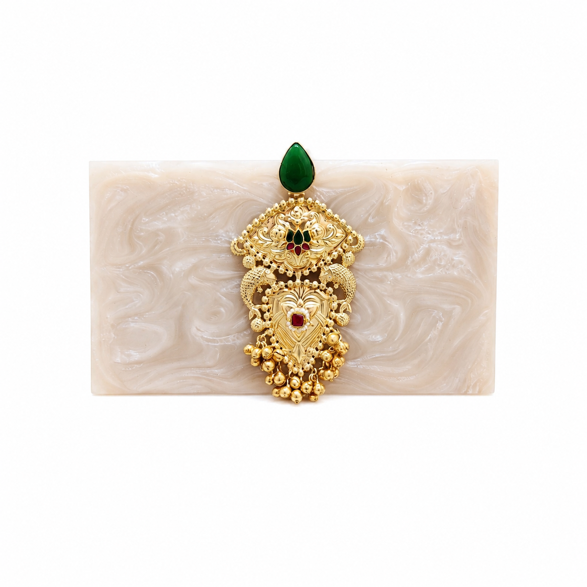 The Enchanted Chandbali Bag [ ivory white ]