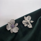 Zirconia flower studs