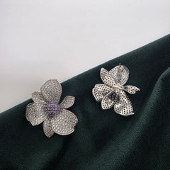 Zirconia flower studs