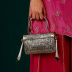 Vedika bag - gold with silver detailing