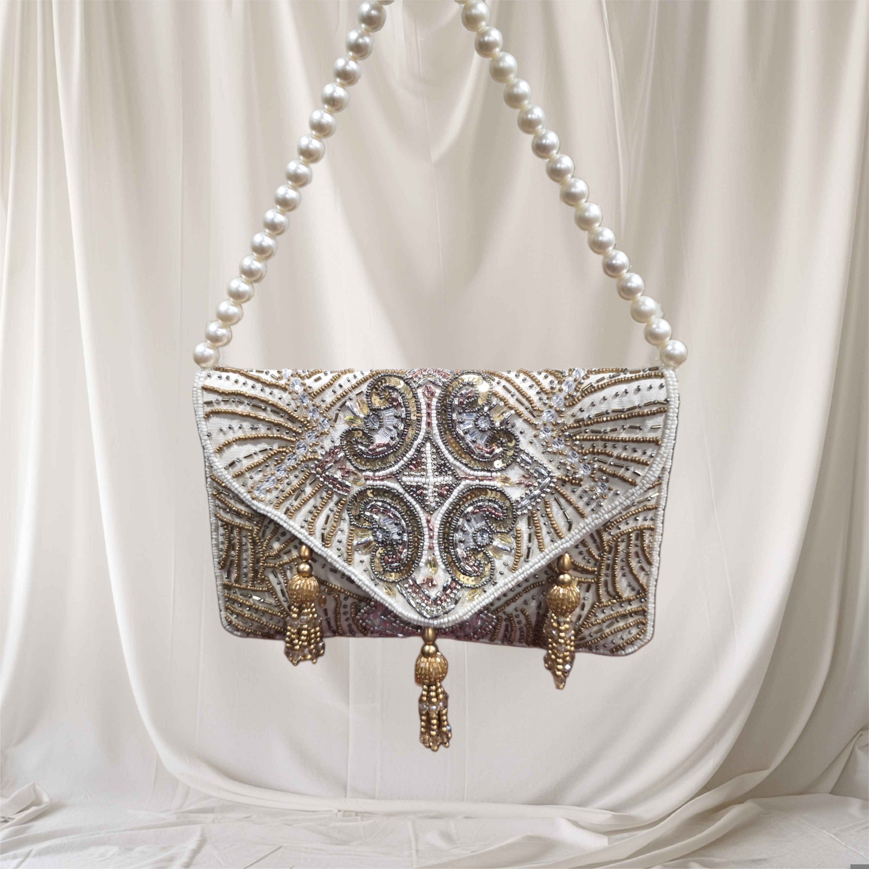 Celestial Ivory Gold Bag