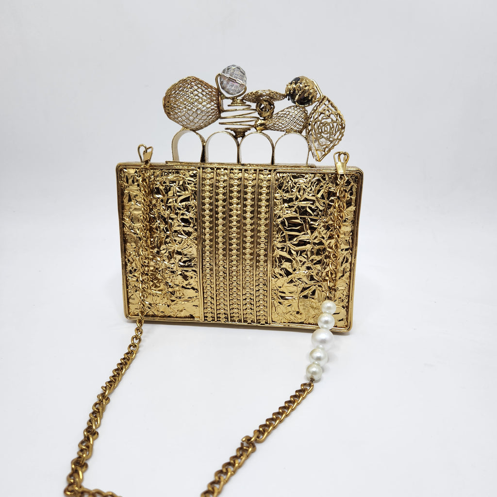 Zarin Clutch [black mother of pearl]