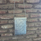 Kundan mobile batua- silver