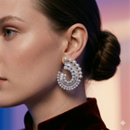 Hallo zirconia and pearl studs