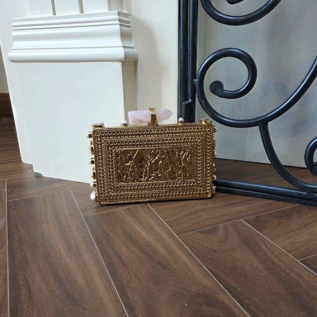 Nadia Clutch[ black mother of pearl]