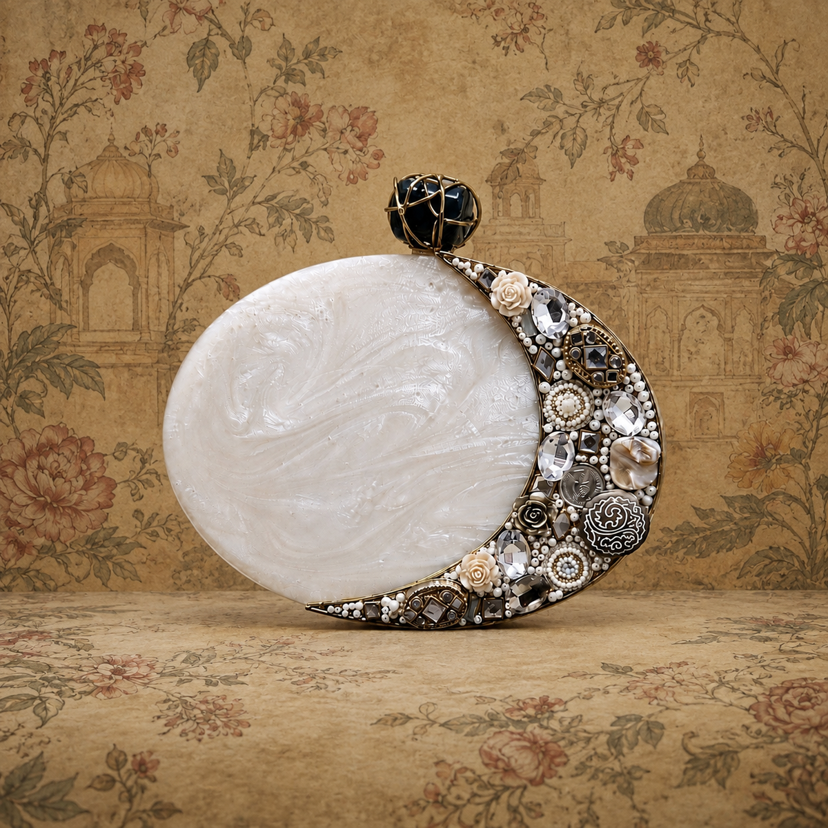 The Chaand Clutch [ ivory white ] Main image