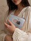 Elephant batua bag in silver