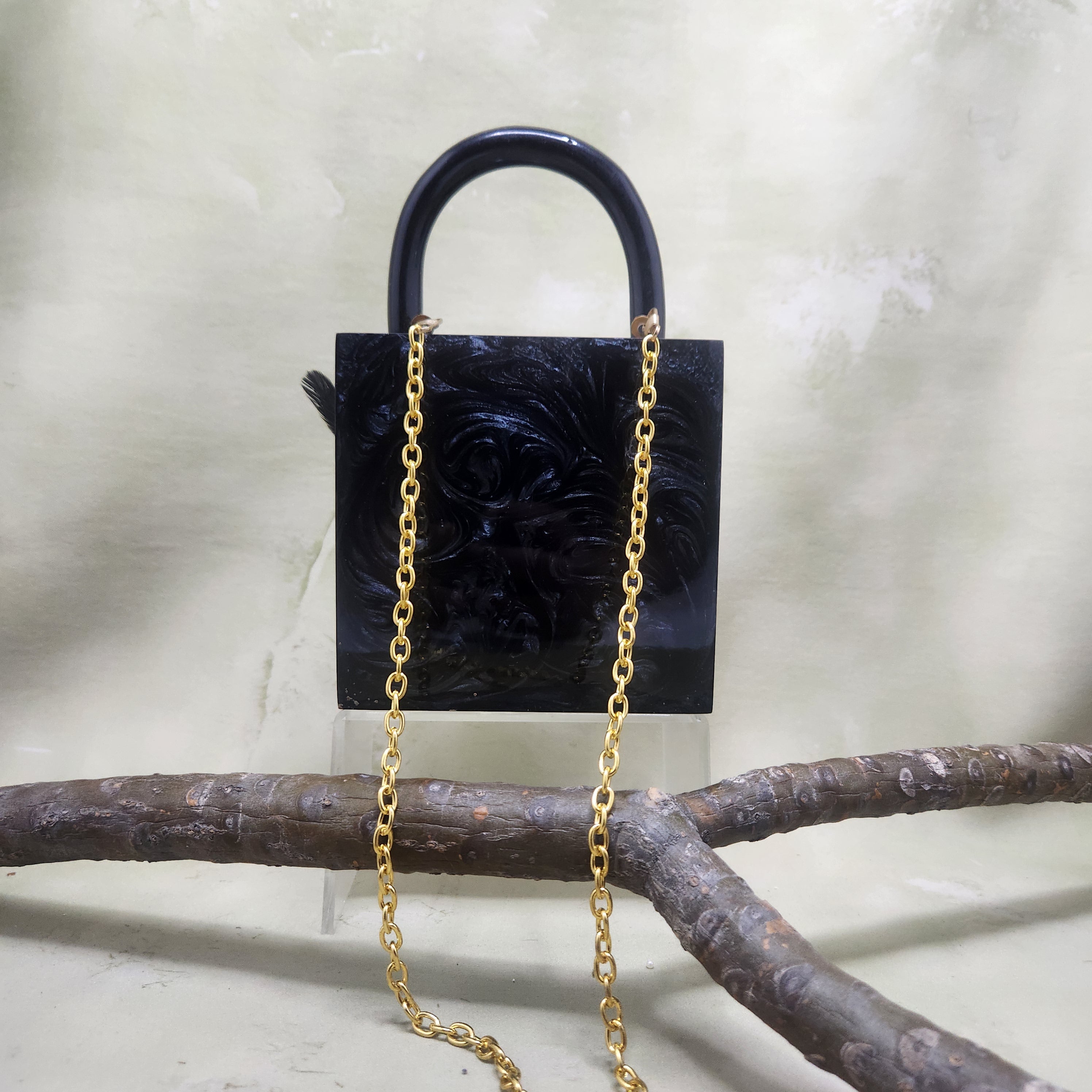 Feather saga evil eye mini [black] Secondary image