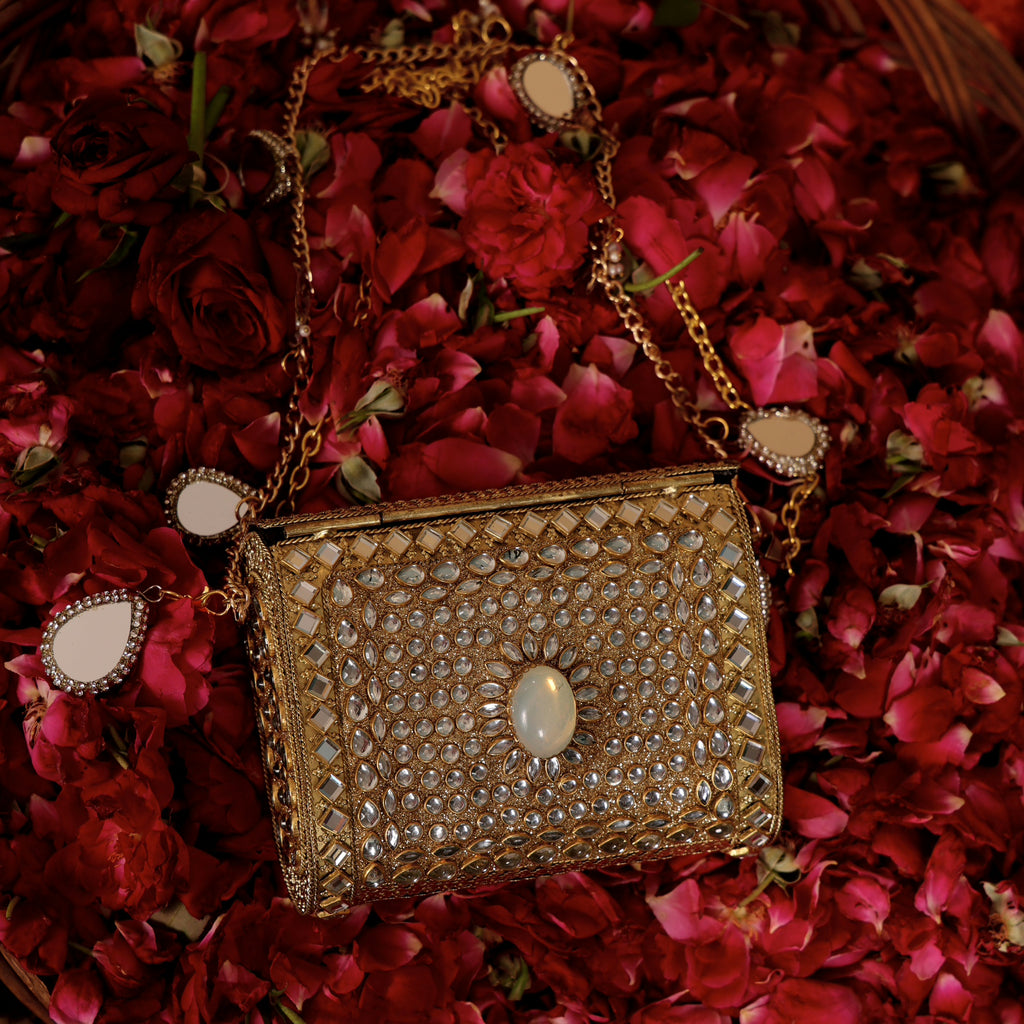 Ira mosaic mini bag [ opal white]