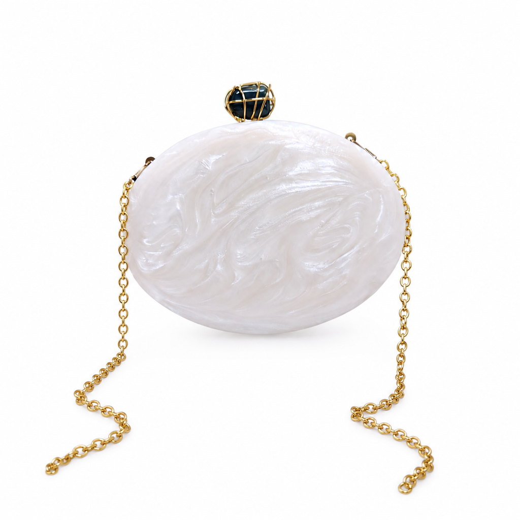 The Chaand Clutch [ ivory white ]