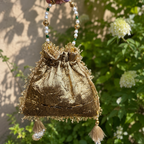 Kundan gota potli [ Antique gold ]
