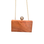 Hand Painted Hamsa Wooden Clutch