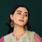 Multi meena kundan chandbali