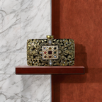 Meenakari filigree clutch bag [ gold]