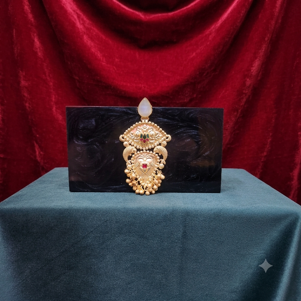 Enchanted chandbali bag [ black]