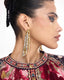 Long Leaves Dangler In Dual Shade