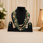 Shades of green multi layer necklace