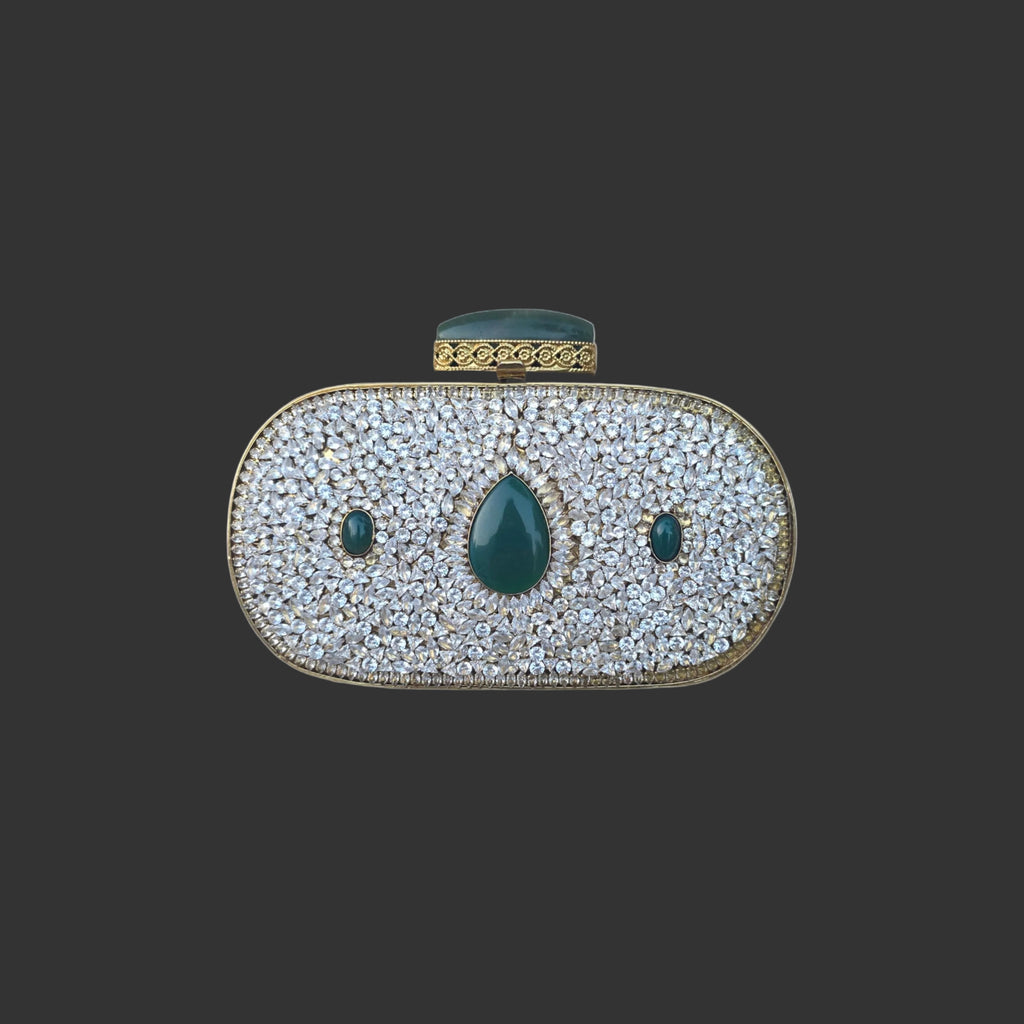 Crystal Bag With Hint Of Emerald