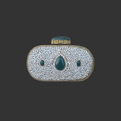 Crystal Bag With Hint Of Emerald