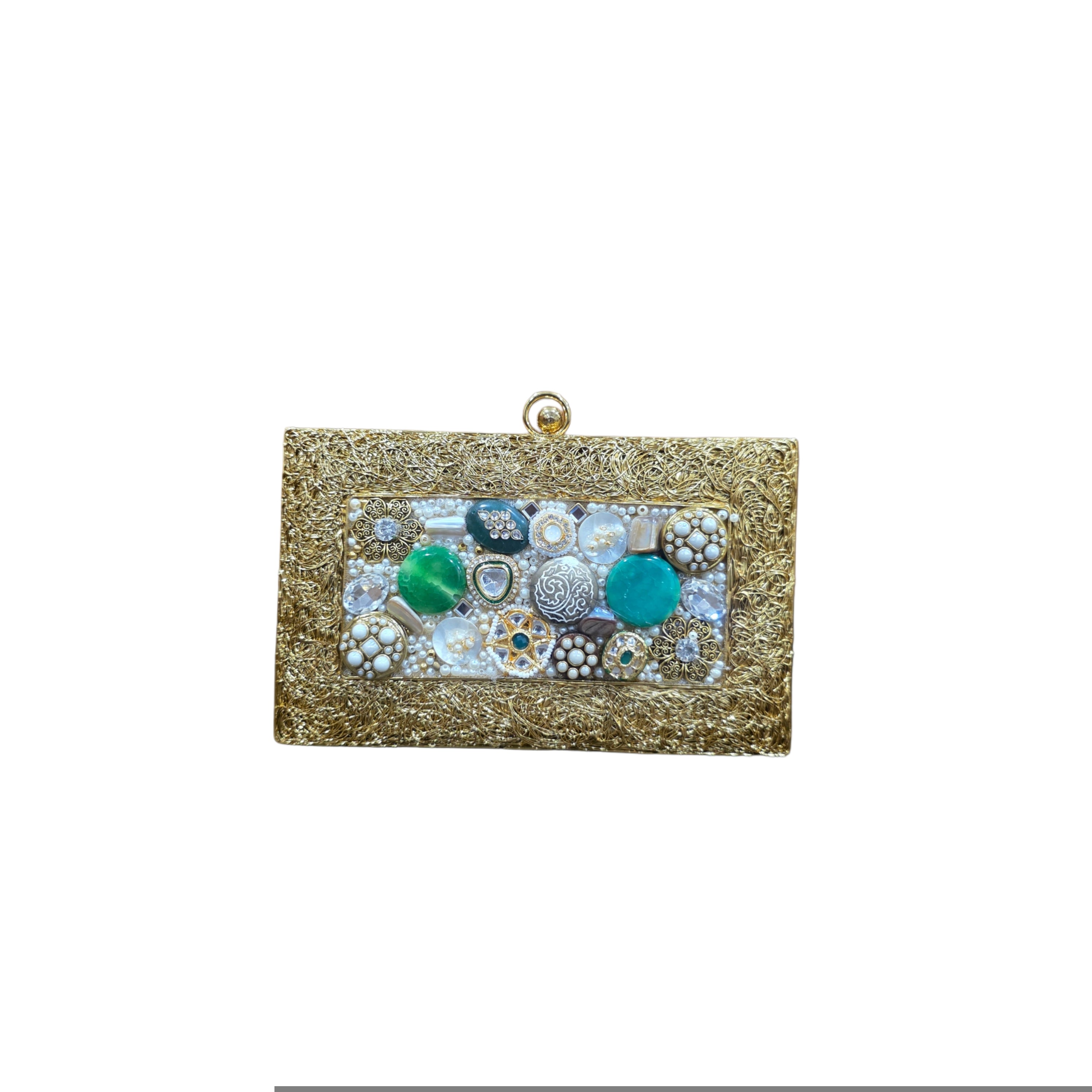 Stone and Kundan Mosaic Bag Secondary image