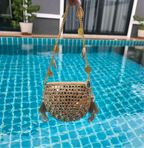 Mini mirror coin bag gold & silver