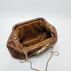 Horse Pouchette in Snake Print [ brown]