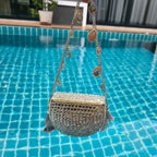 Mini mirror coin bag- silver