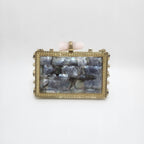 Nadia Clutch[ black mother of pearl]