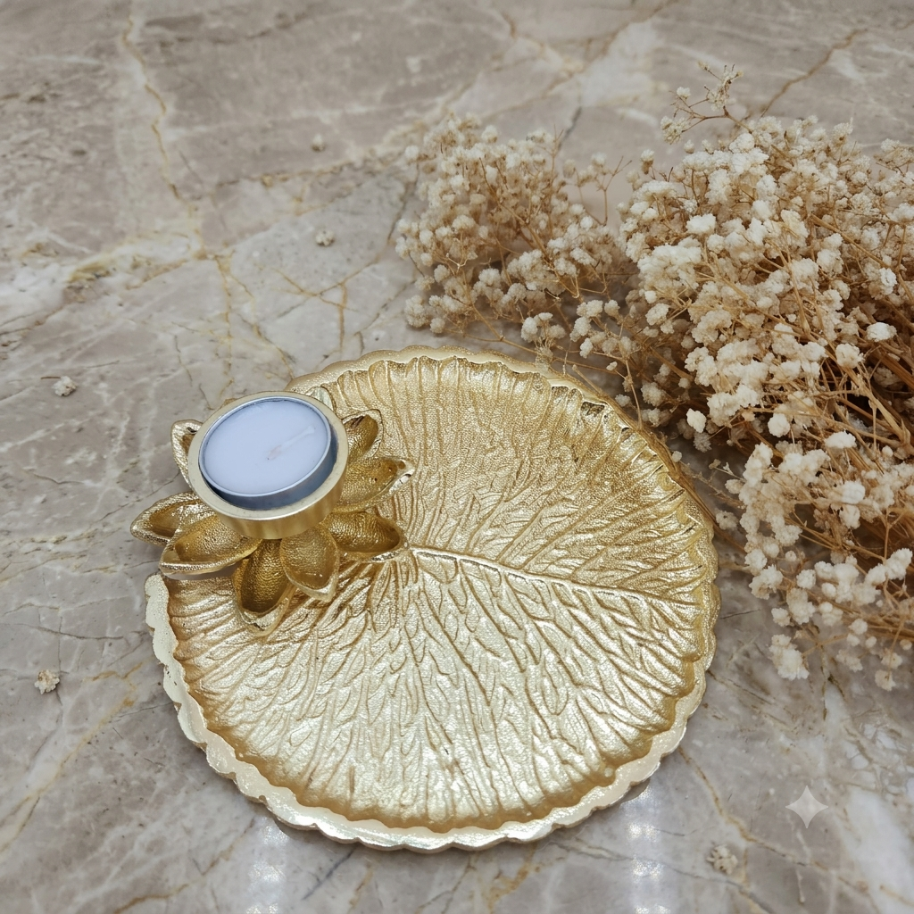 T Light Lotus small platter 7 inch Dia