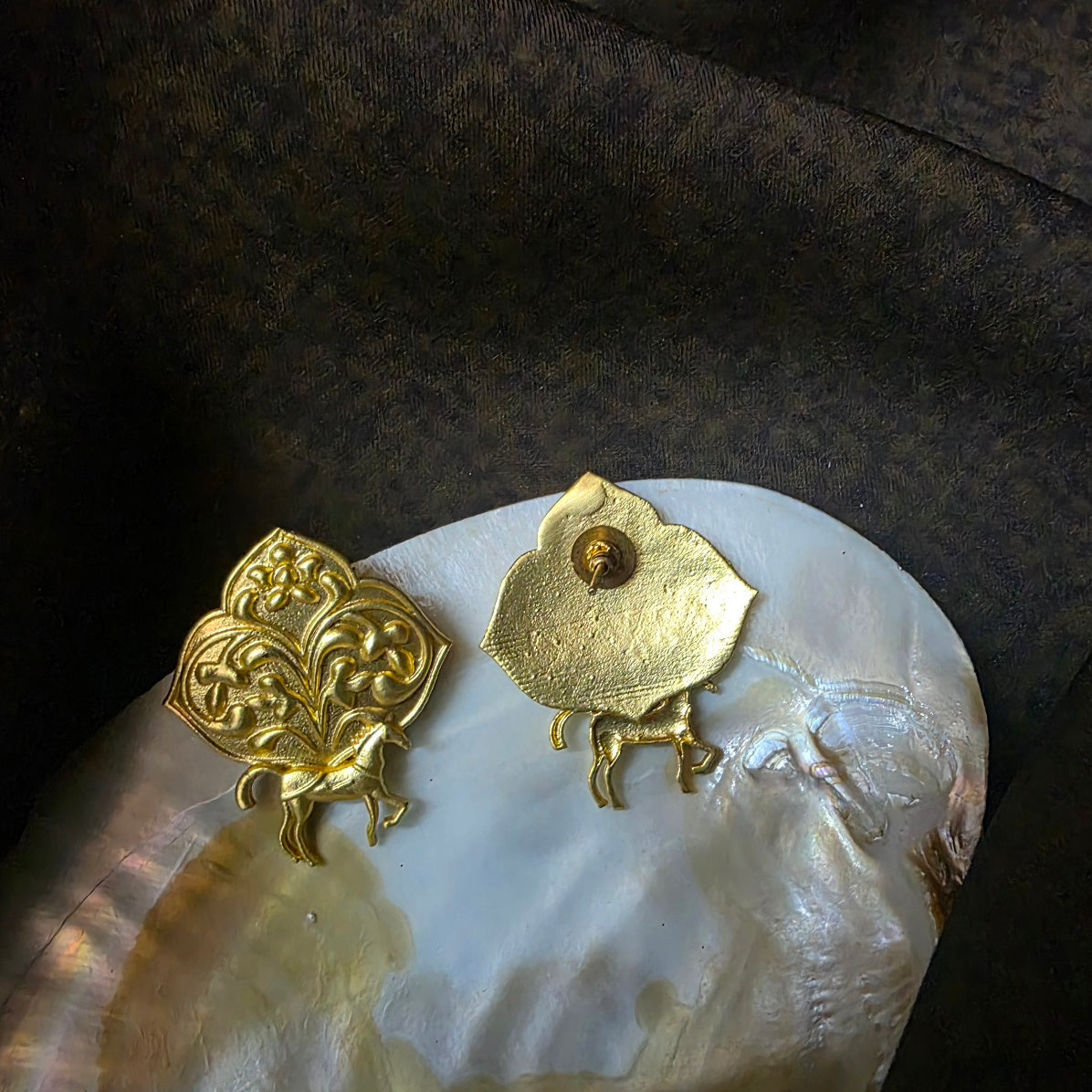 Horse filigree studs Secondary image