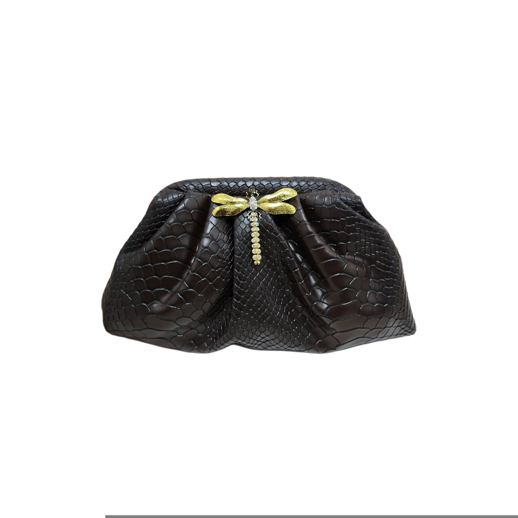 The Dragonfly Pouchette Bag [brown]