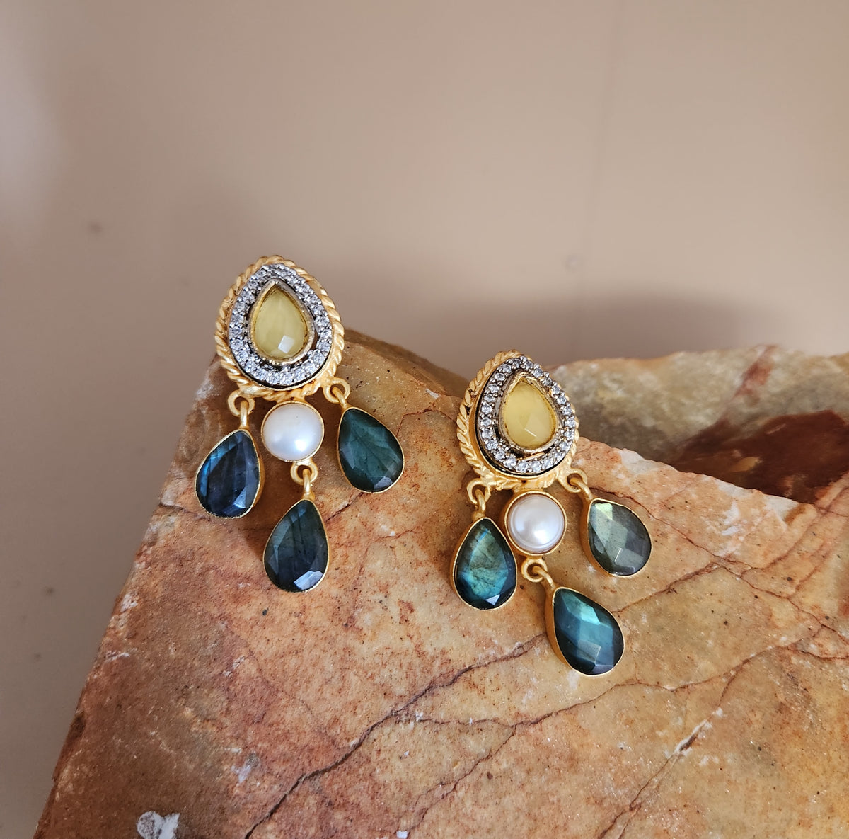 Labradorite Droplet with hint of yellow