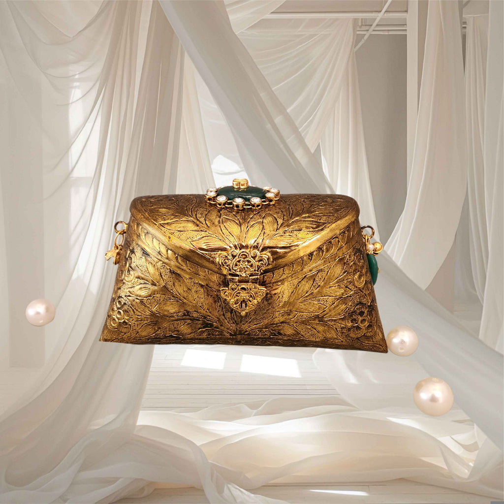 Ayca Mini Gold Bag
