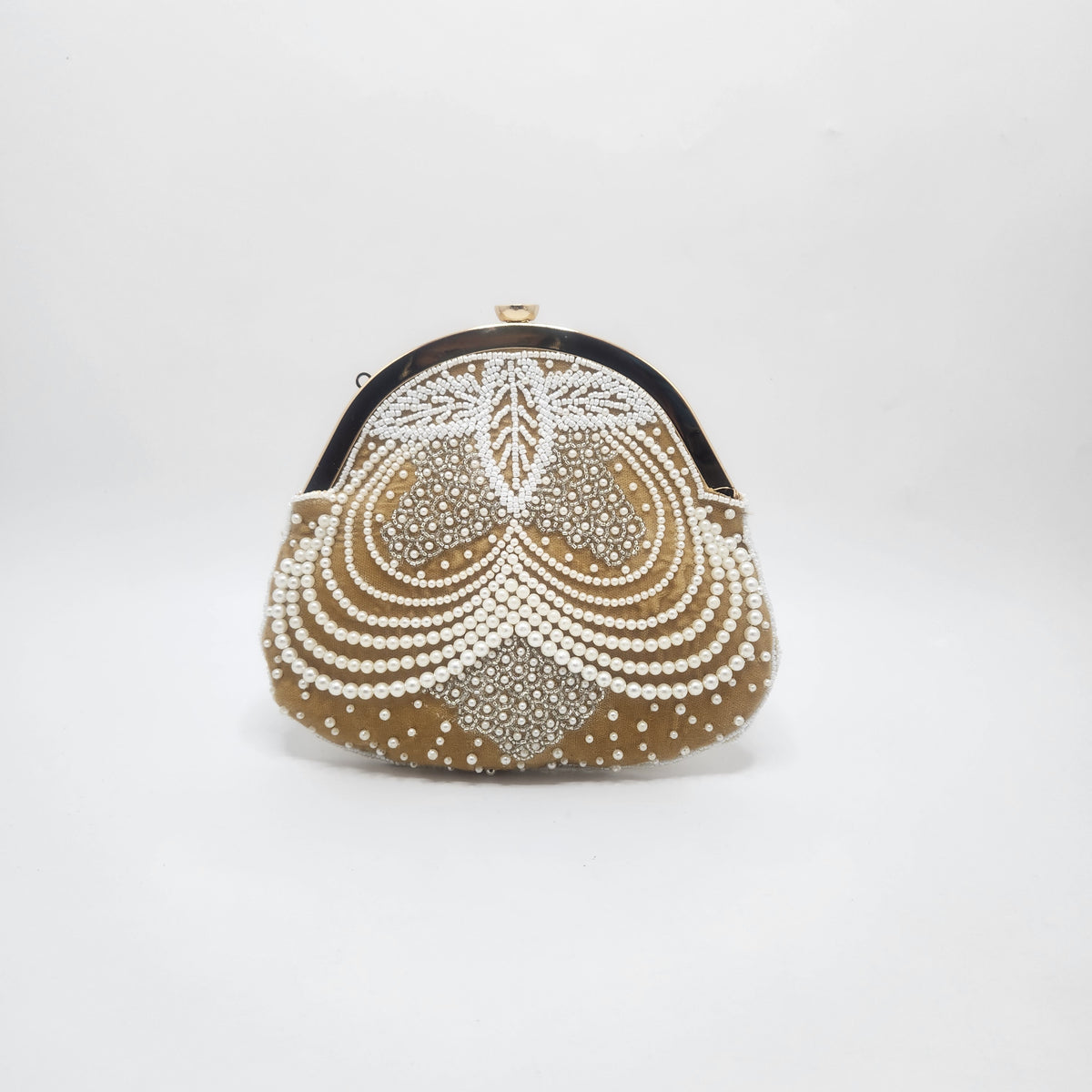 Rosette Cutch Bag in Peach