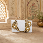 Floral leaf handle resin bag