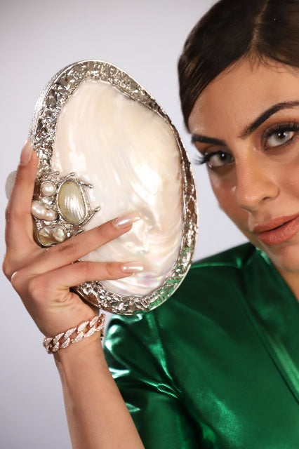 Rewa clutch in silver Main image
