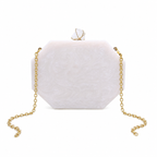 Meena mosaic clutch [ ivory white]