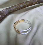 Dual shade hollow U cuff