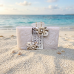 Morrocan Pearl Jaal Bag [White & silver]