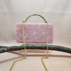 Pearl crystal bunch handle bag [Baby Pink]