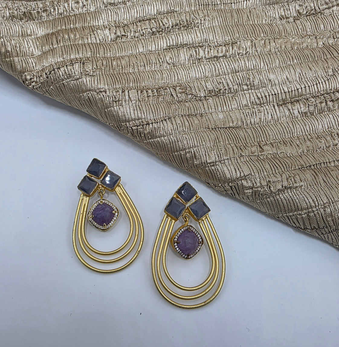 Amethyst ring danglers Main image