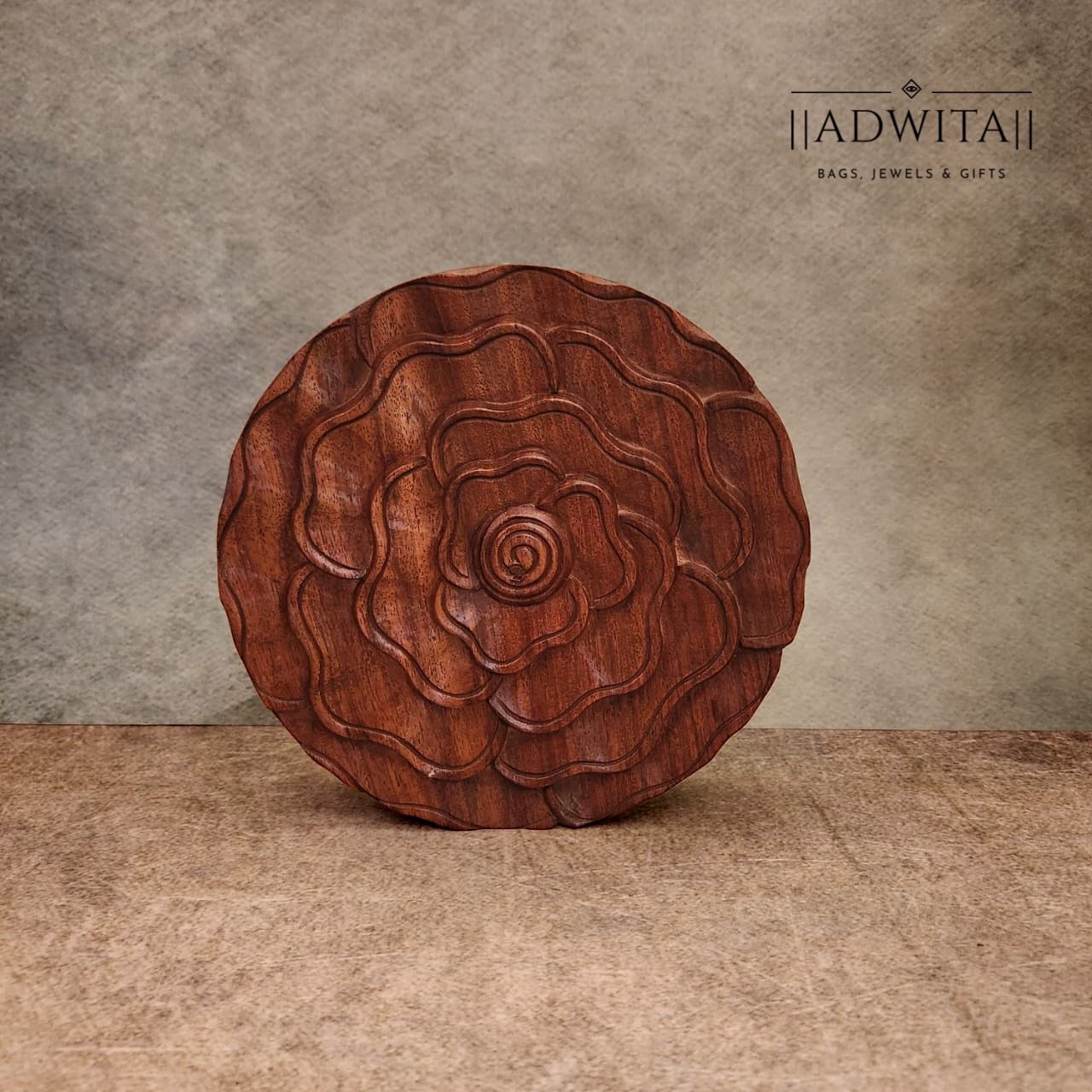 Wooden Rose Carved Bag